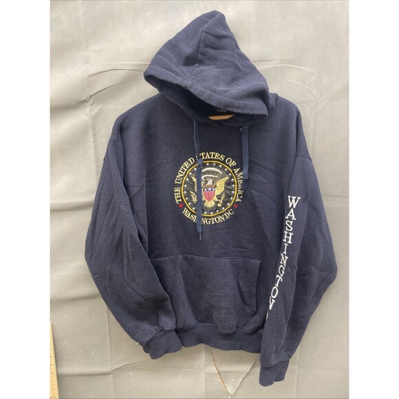 United States Of America - Washington DC Hoodie Adult Size L Embroidered - Picture 1 of 7